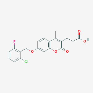 3-{7-[(2-chloro-6-fluorobenzyl)oxy]-4-methyl-2-oxo-2H-chromen-3-yl}propanoic acid