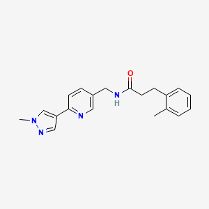 molecular formula C20H22N4O B2544246 N-((6-(1-methyl-1H-pyrazol-4-yl)pyridin-3-yl)methyl)-3-(o-tolyl)propanamide CAS No. 2034467-53-1