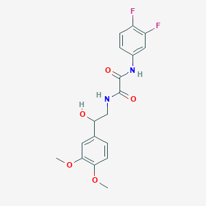 molecular formula C18H18F2N2O5 B2544265 N1-(3,4-difluorophenyl)-N2-(2-(3,4-dimethoxyphenyl)-2-hydroxyethyl)oxalamide CAS No. 1797191-45-7