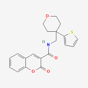 molecular formula C20H19NO4S B2544268 2-oxo-N-{[4-(thiophen-2-yl)oxan-4-yl]methyl}-2H-chromene-3-carboxamide CAS No. 1203240-44-1