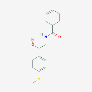 molecular formula C16H21NO2S B2544269 N-(2-hydroxy-2-(4-(methylthio)phenyl)ethyl)cyclohex-3-enecarboxamide CAS No. 1448137-47-0