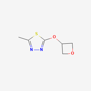 molecular formula C6H8N2O2S B2544276 2-Methyl-5-(oxetan-3-yloxy)-1,3,4-thiadiazole CAS No. 2200768-64-3
