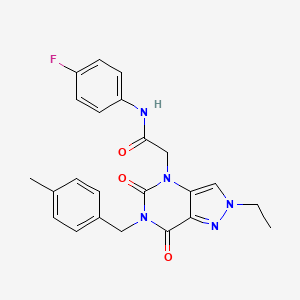 molecular formula C23H22FN5O3 B2544280 N-cyclopentyl-6-(4-ethoxyphenyl)-2-(4-propylpiperazin-1-yl)imidazo[2,1-b][1,3,4]thiadiazol-5-amine CAS No. 951616-94-7
