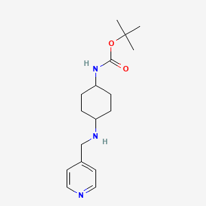 molecular formula C17H27N3O2 B2544286 tert-Butyl (1R*,4R*)-4-[(pyridin-4-ylmethyl)amino]cyclohexylcarbamate CAS No. 1286273-62-8