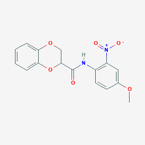 molecular formula C16H14N2O6 B2544334 N-(4-甲氧基-2-硝基苯基)-2,3-二氢-1,4-苯并二噁英-2-甲酰胺 CAS No. 681169-96-0