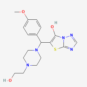 5-((4-(2-Hydroxyethyl)piperazin-1-yl)(4-methoxyphenyl)methyl)thiazolo[3,2-b][1,2,4]triazol-6-ol