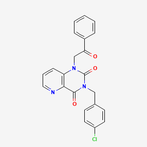 3-(4-chlorobenzyl)-1-(2-oxo-2-phenylethyl)pyrido[3,2-d]pyrimidine-2,4(1H,3H)-dione