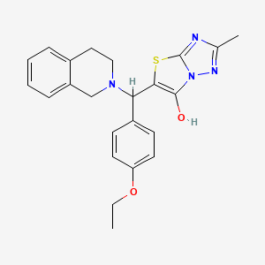 5-((3,4-dihydroisoquinolin-2(1H)-yl)(4-ethoxyphenyl)methyl)-2-methylthiazolo[3,2-b][1,2,4]triazol-6-ol