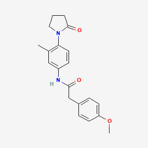 B2544396 2-(4-methoxyphenyl)-N-(3-methyl-4-(2-oxopyrrolidin-1-yl)phenyl)acetamide CAS No. 941956-81-6