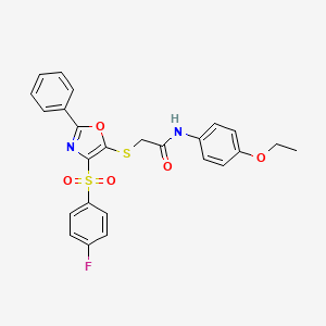 B2544399 N-(4-ethoxyphenyl)-2-((4-((4-fluorophenyl)sulfonyl)-2-phenyloxazol-5-yl)thio)acetamide CAS No. 850925-99-4