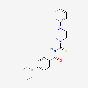 molecular formula C22H28N4OS B2544432 4-(diethylamino)-N-(4-phenylpiperazine-1-carbothioyl)benzamide CAS No. 684231-46-7