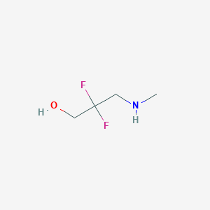 molecular formula C4H9F2NO B2544434 2,2-Difluoro-3-(methylamino)propan-1-ol CAS No. 1158721-58-4