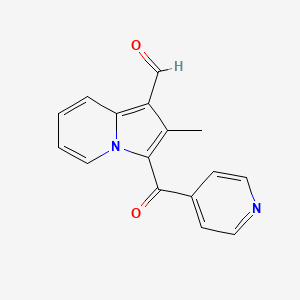 molecular formula C16H12N2O2 B2544435 2-Methyl-3-(pyridine-4-carbonyl)-indolizine-1-carbaldehyde CAS No. 327085-92-7