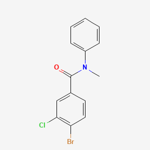 molecular formula C14H11BrClNO B2544436 4-bromo-3-chloro-N-methyl-N-phenylbenzamide CAS No. 1529257-64-4