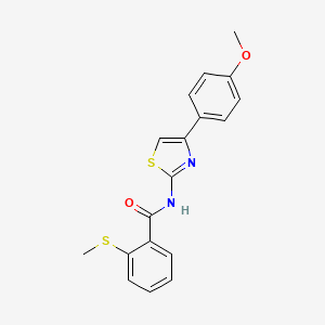 molecular formula C18H16N2O2S2 B2544441 N-(4-(4-methoxyphenyl)thiazol-2-yl)-2-(methylthio)benzamide CAS No. 896345-01-0