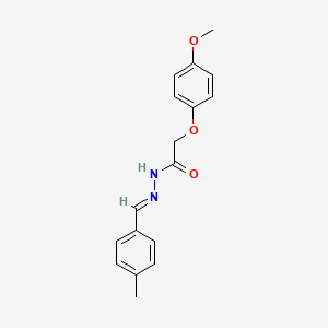 molecular formula C17H18N2O3 B2544458 (E)-2-(4-methoxyphenoxy)-N'-(4-methylbenzylidene)acetohydrazide CAS No. 330671-98-2