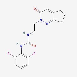 molecular formula C16H16F2N4O2 B2544462 1-(2,6-difluorophenyl)-3-(2-{3-oxo-2H,3H,5H,6H,7H-cyclopenta[c]pyridazin-2-yl}ethyl)urea CAS No. 2034297-47-5