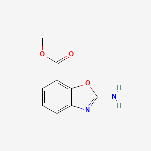 molecular formula C9H8N2O3 B2544467 Methyl 2-amino-1,3-benzoxazole-7-carboxylate CAS No. 910123-45-4