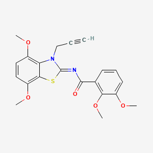 B2544480 (E)-N-(4,7-dimethoxy-3-(prop-2-yn-1-yl)benzo[d]thiazol-2(3H)-ylidene)-2,3-dimethoxybenzamide CAS No. 895443-91-1