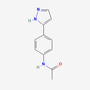B2544483 3-(4-Acetamidophenyl)-1H-pyrazole CAS No. 197093-26-8