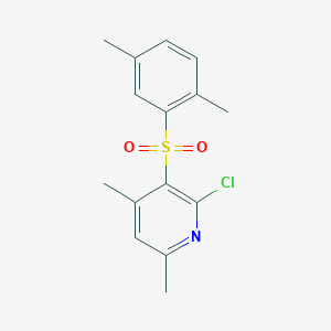 molecular formula C15H16ClNO2S B2544486 2-氯-3-[(2,5-二甲苯基)磺酰基]-4,6-二甲基吡啶 CAS No. 400078-22-0