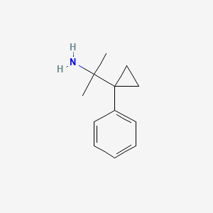 molecular formula C12H17N B2544492 2-(1-Phenylcyclopropyl)propan-2-amine CAS No. 1027338-45-9