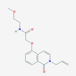 molecular formula C17H20N2O4 B2544498 N-(2-methoxyethyl)-2-(1-oxo-2-prop-2-enylisoquinolin-5-yl)oxyacetamide CAS No. 898411-73-9