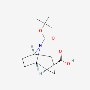 (1S,2R,4S,6R)-9-[(2-Methylpropan-2-yl)oxycarbonyl]-9-azatricyclo[4.2.1.02,4]nonane-4-carboxylic acid