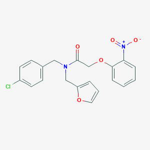molecular formula C20H17ClN2O5 B254451 N-(4-chlorobenzyl)-N-(2-furylmethyl)-2-(2-nitrophenoxy)acetamide 