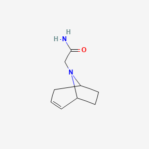 molecular formula C9H14N2O B2544519 2-((1R,5S)-8-azabicyclo[3.2.1]oct-2-en-8-yl)acetamide CAS No. 1863078-19-6