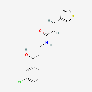 molecular formula C16H16ClNO2S B2544520 (E)-N-(3-(3-chlorophenyl)-3-hydroxypropyl)-3-(thiophen-3-yl)acrylamide CAS No. 2035021-83-9
