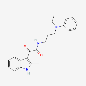 molecular formula C22H25N3O2 B2544528 N-(3-(乙基(苯基)氨基)丙基)-2-(2-甲基-1H-吲哚-3-基)-2-氧代乙酰胺 CAS No. 862813-65-8