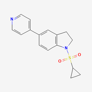 molecular formula C16H16N2O2S B2544530 1-(环丙基磺酰基)-5-(吡啶-4-基)吲哚 CAS No. 2034226-39-4