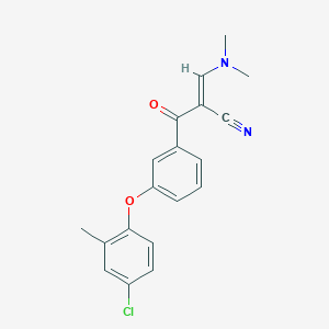 (E)-2-[3-(4-chloro-2-methylphenoxy)benzoyl]-3-(dimethylamino)-2-propenenitrile