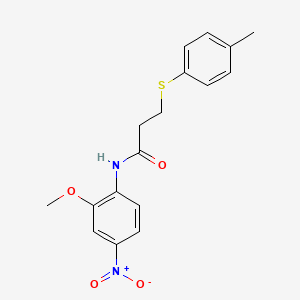 N-(2-methoxy-4-nitrophenyl)-3-(p-tolylthio)propanamide