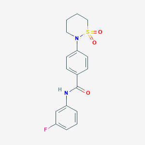 4-(1,1-dioxothiazinan-2-yl)-N-(3-fluorophenyl)benzamide