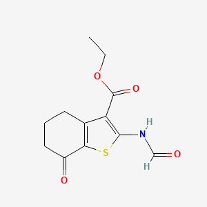 molecular formula C12H13NO4S B2544547 Ethyl 2-(formylamino)-7-oxo-4,5,6,7-tetrahydro-1-benzothiophene-3-carboxylate CAS No. 96334-41-7