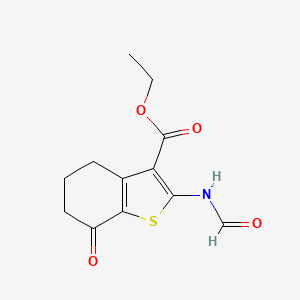 molecular formula C12H13NO4S B2544547 2-(甲酰胺基)-7-氧代-4,5,6,7-四氢-1-苯并噻吩-3-羧酸乙酯 CAS No. 96334-41-7