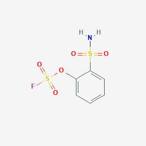 molecular formula C6H6FNO5S2 B2544549 1-Fluorosulfonyloxy-2-sulfamoylbenzene CAS No. 2411262-95-6