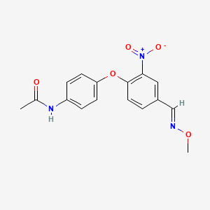 molecular formula C16H15N3O5 B2544550 N-(4-{4-[(methoxyimino)methyl]-2-nitrophenoxy}phenyl)acetamide CAS No. 860788-57-4