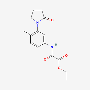 Ethyl 2-((4-methyl-3-(2-oxopyrrolidin-1-yl)phenyl)amino)-2-oxoacetate