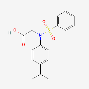 molecular formula C17H19NO4S B2544559 [(4-Isopropylphenyl)(phenylsulfonyl)amino]acetic acid CAS No. 363572-65-0