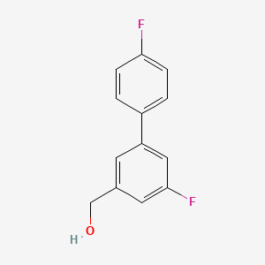 molecular formula C13H10F2O B2544564 [3-Fluoro-5-(4-fluorophenyl)phenyl]methanol CAS No. 1214359-09-7