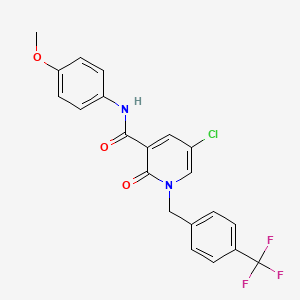 molecular formula C21H16ClF3N2O3 B2544569 5-氯-N-(4-甲氧基苯基)-2-氧代-1-(4-(三氟甲基)苄基)-1,2-二氢-3-吡啶甲酰胺 CAS No. 338977-80-3