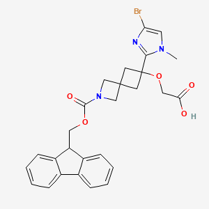 2-[[6-(4-Bromo-1-methylimidazol-2-yl)-2-(9H-fluoren-9-ylmethoxycarbonyl)-2-azaspiro[3.3]heptan-6-yl]oxy]acetic acid