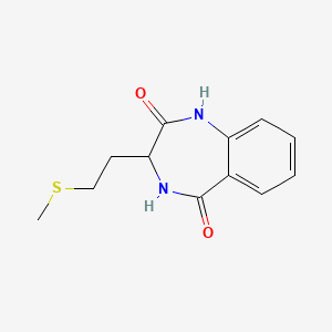 molecular formula C12H14N2O2S B2544581 3-[2-(Methylthio)ethyl]-2,3,4,5-tetrahydro-1H-1,4-benzodiazepine-2,5-dione CAS No. 273204-79-8