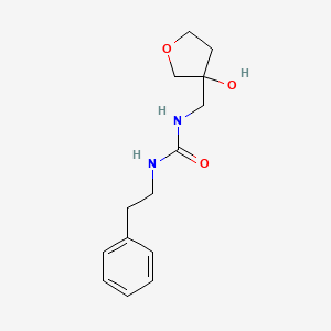 molecular formula C14H20N2O3 B2544586 1-((3-Hydroxytetrahydrofuran-3-yl)methyl)-3-phenethylurea CAS No. 2034203-92-2