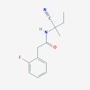 molecular formula C13H15FN2O B2544596 N-(1-cyano-1-methylpropyl)-2-(2-fluorophenyl)acetamide CAS No. 1252275-93-6