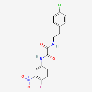 molecular formula C16H13ClFN3O4 B2544602 N1-(4-氯苯乙基)-N2-(4-氟-3-硝基苯基)草酰胺 CAS No. 941938-94-9
