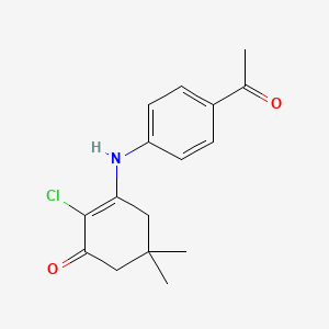 3-((4-Acetylphenyl)amino)-2-chloro-5,5-dimethylcyclohex-2-EN-1-one